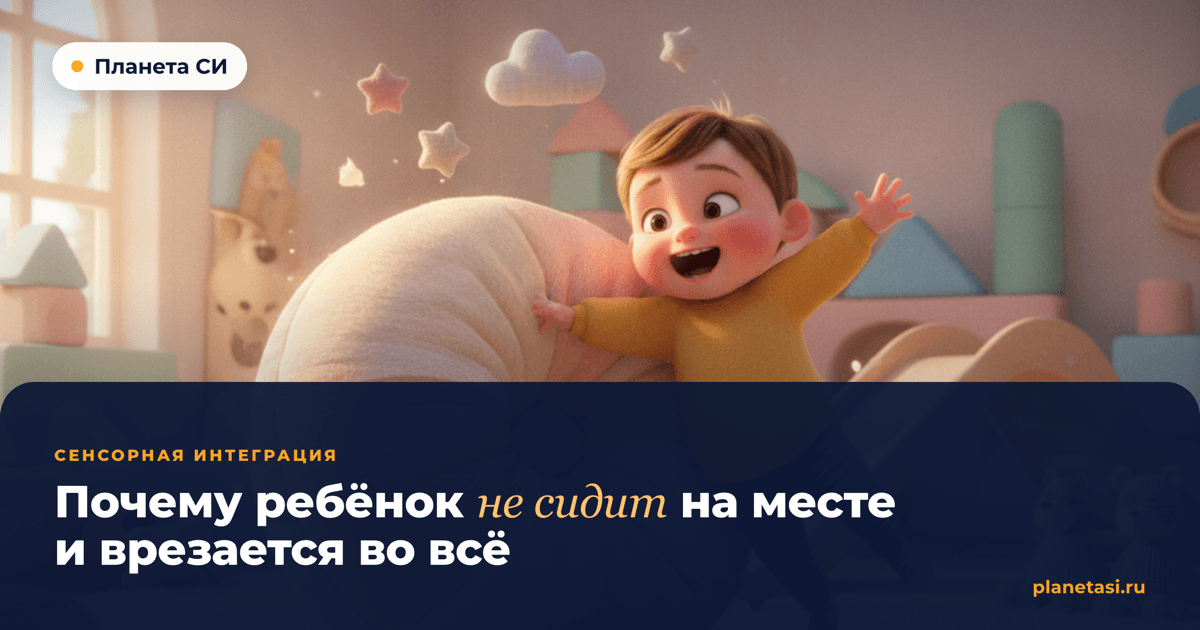 Почему ребёнок не сидит на месте и врезается во всё: гипо- и гиперчувствительность простыми словами